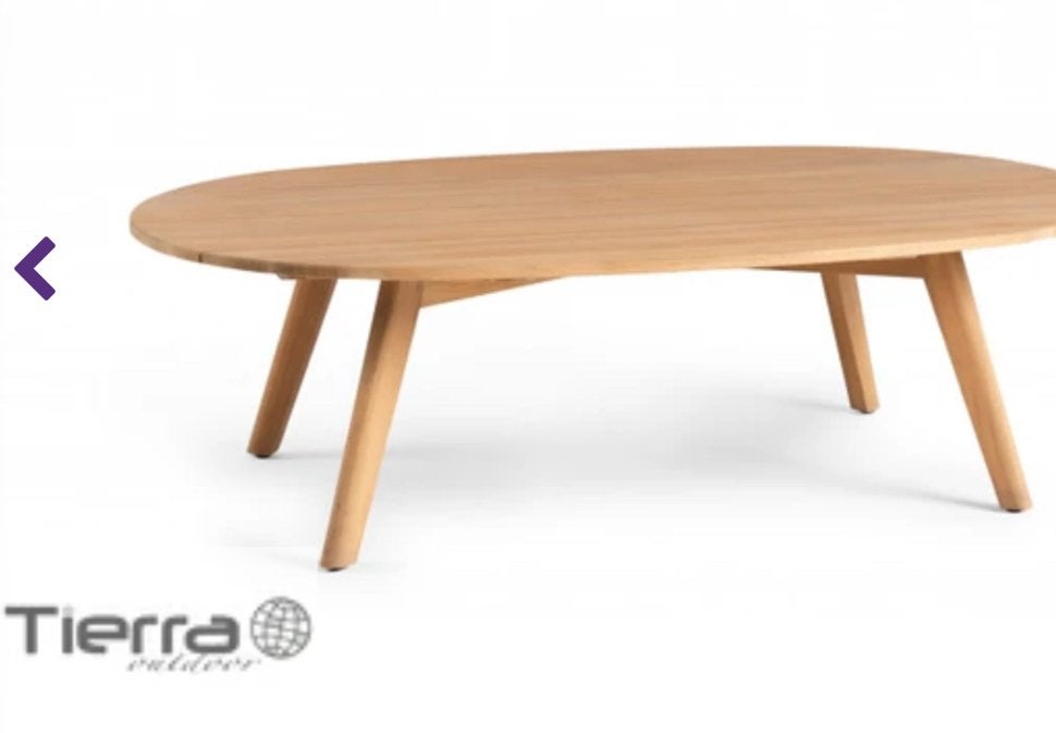 Nieuw in doos! Tierra Outdoor Pep Coffee Table Teak (70x120), Ophalen, Nieuw, Rechthoekig, Hout