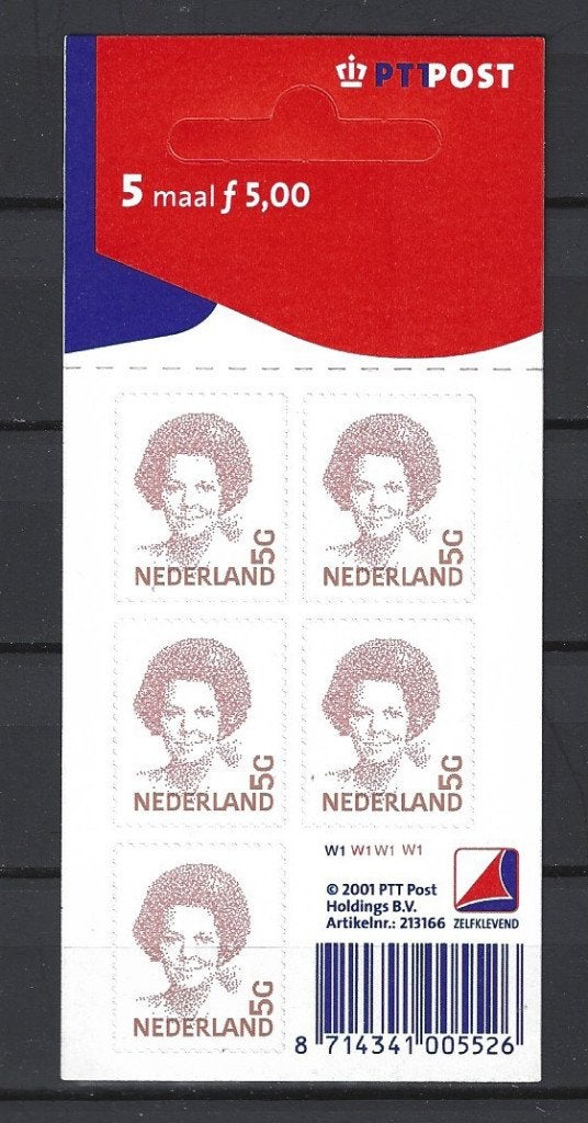 NVPH Nederland V 1501 B PF Beatrix 1991 : Hangmapje 10% CW, Postzegels en Munten, Postzegels | Nederland, Ophalen of Verzenden