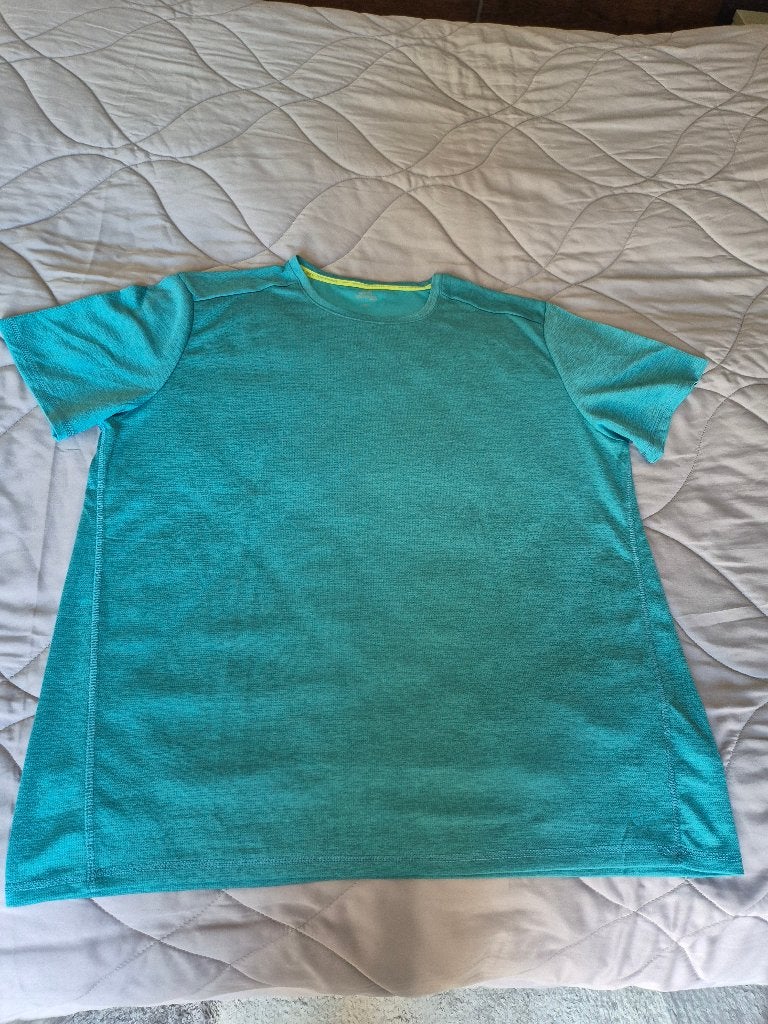 turquoise sportshirt van Tchibo maat XXL zgan, Tchibo, Fitness, Blauw, Overige maten