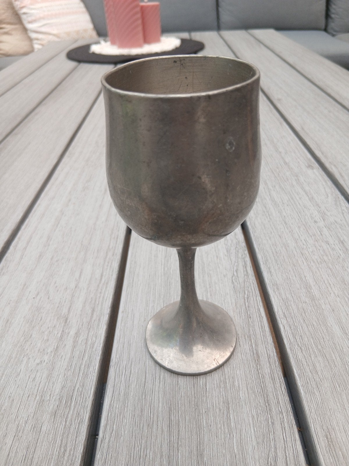 Vintage tinnen beker/kelk, Ophalen of Verzenden