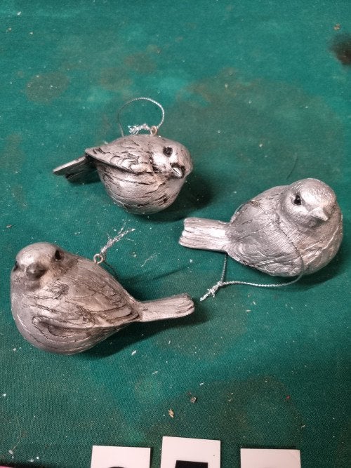 kerst vogel hangers grijs aardewerk [b253], Diversen, Kerst, Ophalen of Verzenden, 'T Olde Gre-j, Info@toldegrej.nl, Endepoelstraat 20f Didam