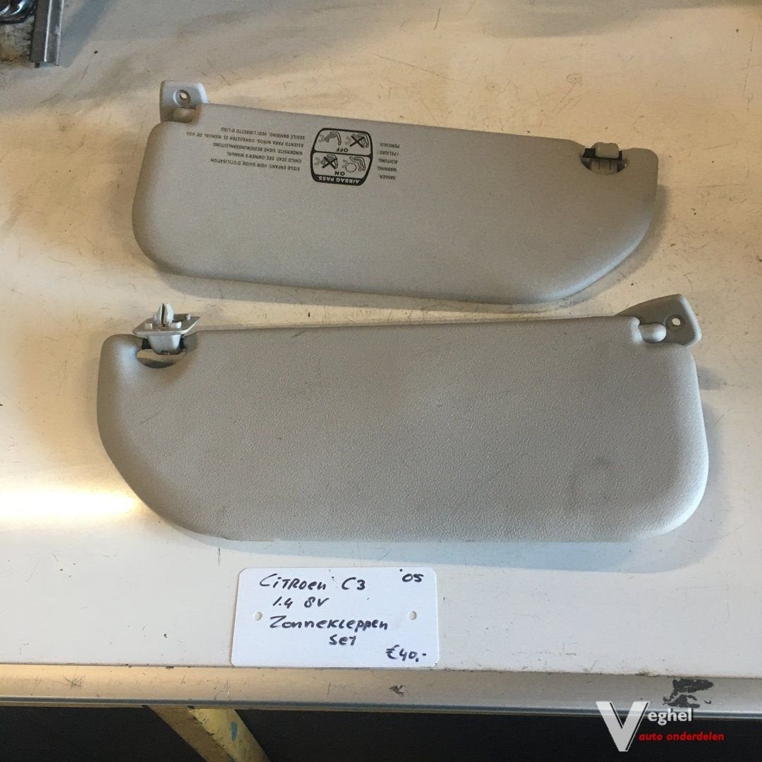 Citroen C3 1.4 8v 2005  Zonnenkleppen set, Auto-onderdelen, Gebruikt, -, -, Ophalen of Verzenden