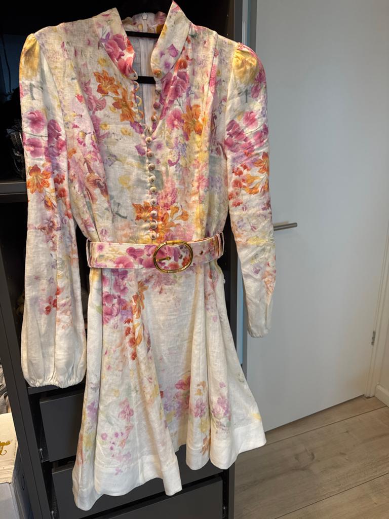 Zimmermann jurk met bloemenprint en riem, Kleding | Dames, Maat 38/40 (M), Overige kleuren, Ophalen of Verzenden, Zo goed als nieuw