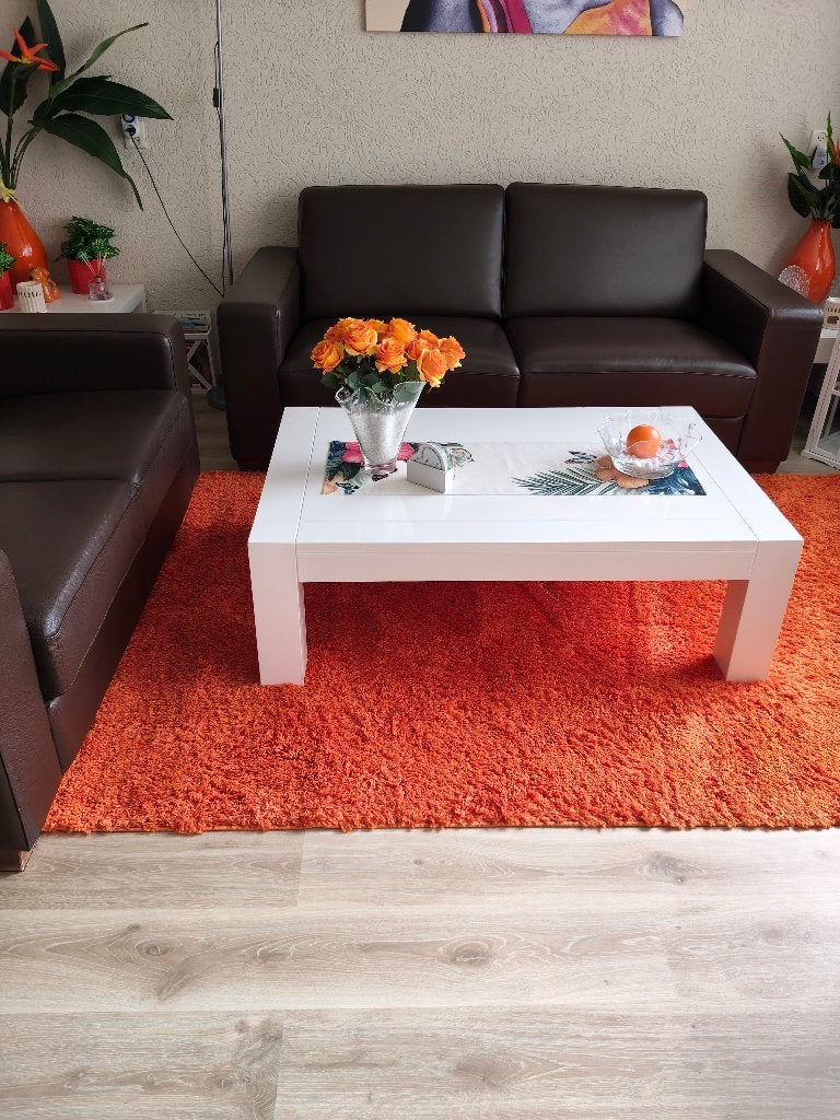 Te koop leren bankstel bruin voor 300,00 euro, Huis en Inrichting, Banken | Bankstellen, Ophalen, Gebruikt, 150 tot 200 cm, Rechte bank