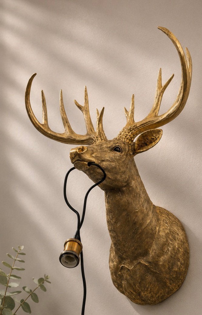 Hertlamp goud, Huis en Inrichting, Verzenden, Nieuw