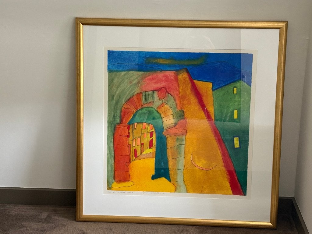 Ingelijste zeefdruk Susan Schildkamp, Gesigneerd, Ophalen, Overige onderwerpen, Zeefdruk