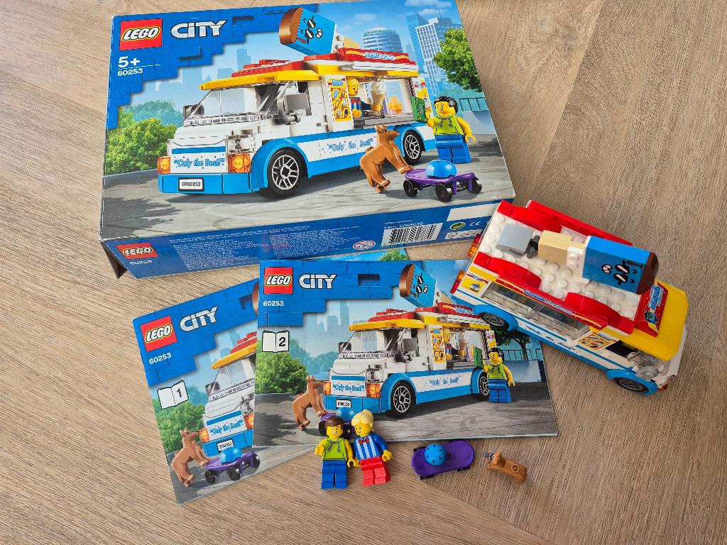 lego ijsco wagen incl doos en instructie, Ophalen, Gebruikt, Lego, Inclusief minifiguren