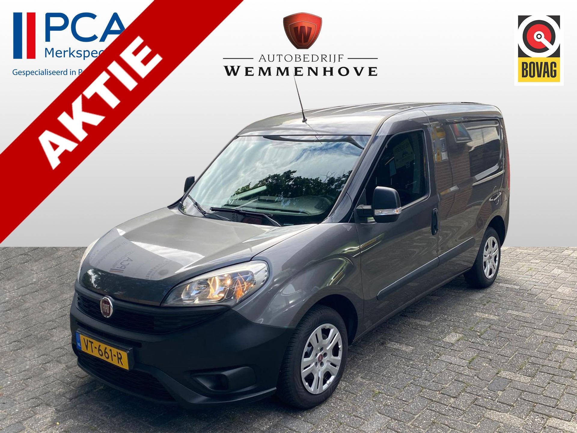 Fiat Doblò Cargo 1.3 MJ L1H1 Actual (bj 2016), Auto's, Bestelauto's, Voorwielaandrijving, Stof, Gebruikt, Zwart