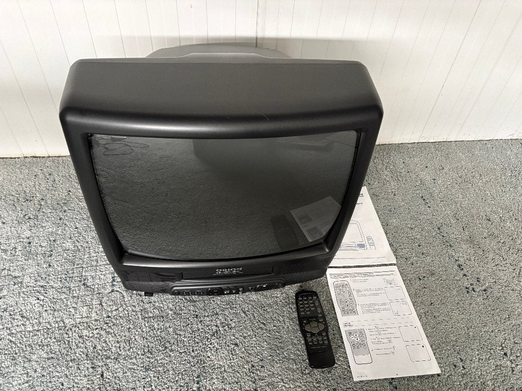 Orion 21 inch CRT tv + VHS-speler + remote, Audio, Tv en Foto, Vintage Televisies, Ophalen of Verzenden, Gebruikt, 40 tot 60 cm