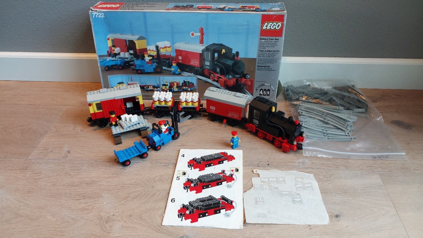 Lego 7722 Trein 4.5 Volt - Vintage Spoorwegset, Gebruikt, Inclusief instructies, Overige thema's, Lego