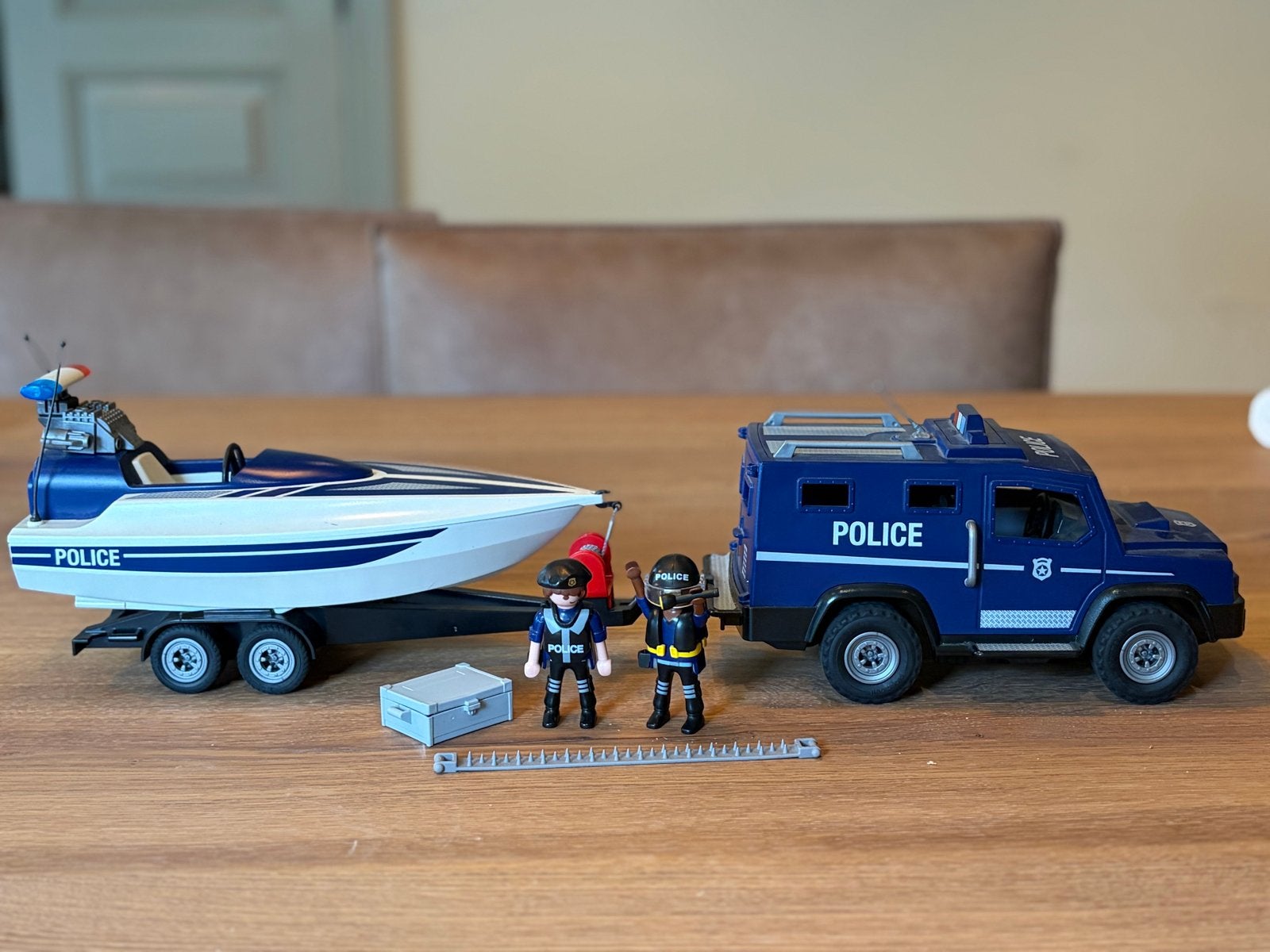 Playmobil Politie Set met Boot en Voertuig 5187, Gebruikt, Complete set, Ophalen of Verzenden, City action