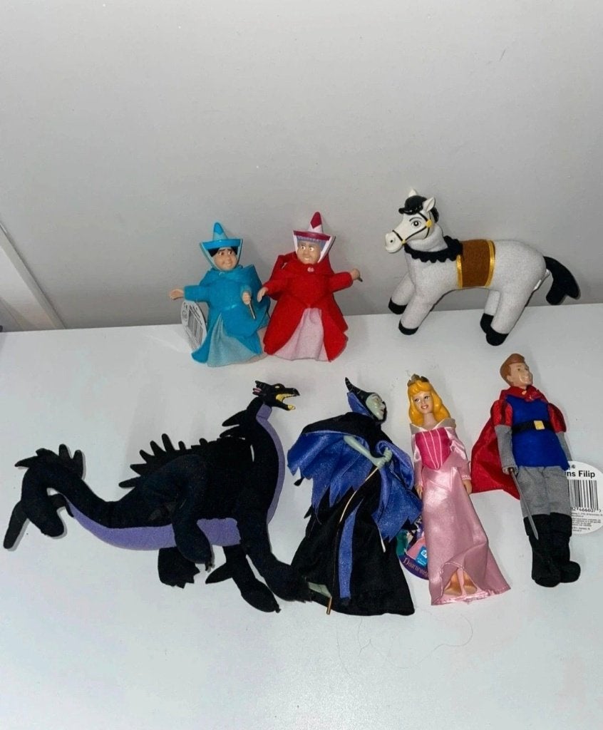 Disney doornroosje figuren set, Ophalen of Verzenden, Overige figuren, Gebruikt, Beeldje of Figuurtje