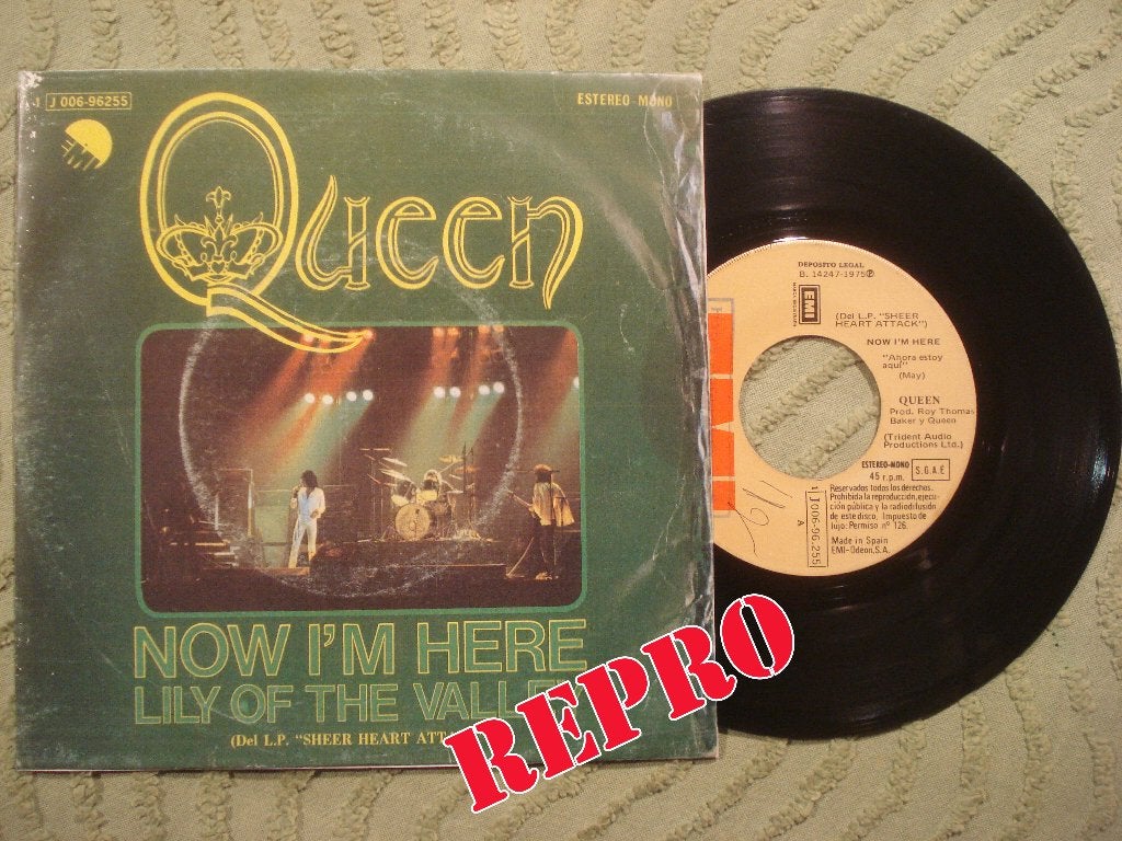 Queen 7" Vinyl Single: ‘Now I’m here’ (Spanje), Cd's en Dvd's, Vinyl Singles, Ophalen of Verzenden, Gebruikt, Rock en Metal