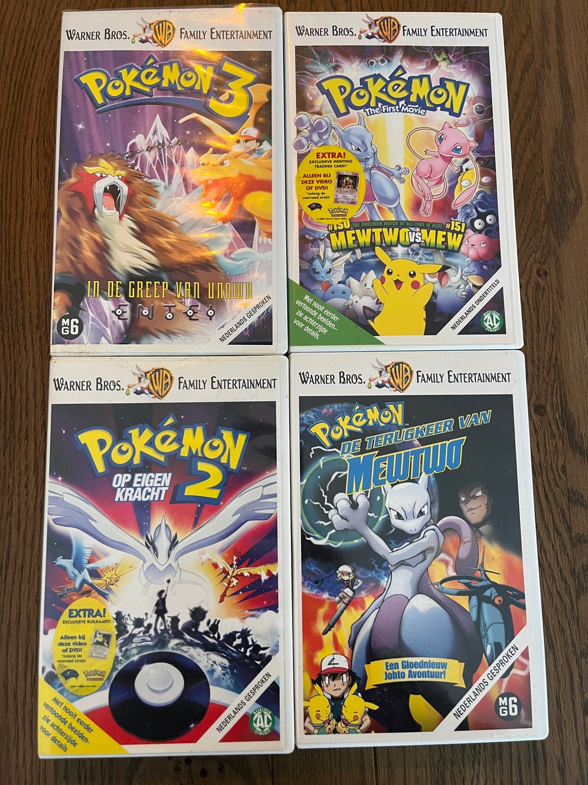 4x VHS Originele Pokémon Films Nederlands Ondertiteld, Cd's en Dvd's, VHS | Film, Nederlands ondertiteld, Gebruikt, Verzenden