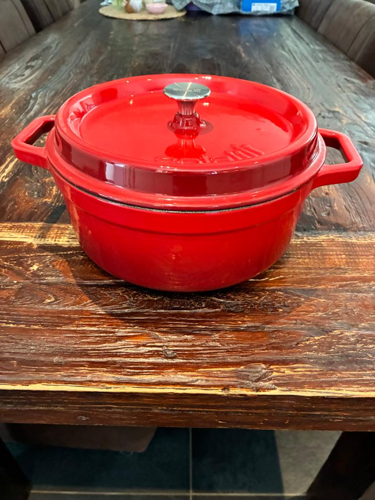 Sola Gietijzeren Braadpan - Rood - 28cm - Nieuw, Ophalen, Nieuw, Gietijzer, Koekenpan of Braadpan