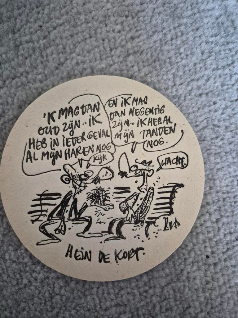 8 Dommelsch bierviltjes met cartoons van Hein de Kort, Verzamelen, Ophalen of Verzenden, Gebruikt, Viltje(s), Dommelsch