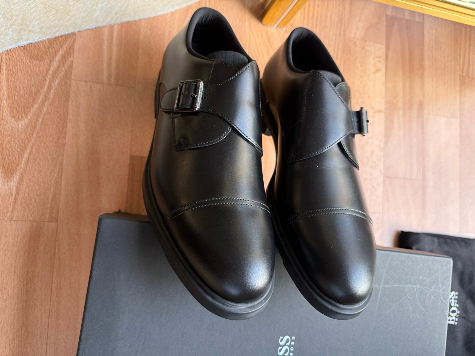 Boss, Loafers, Verzenden, Zwart, Nieuw