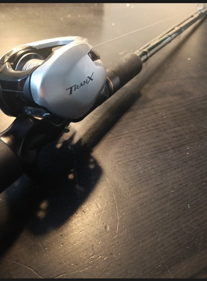Hengelset: Shimano Tranx, Savage Gear XLNT3 en kunstaas, Ophalen, Gebruikt