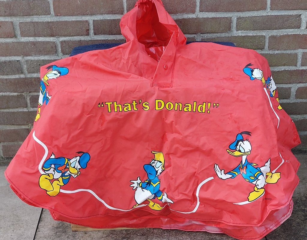 Disney Donald Duck regenponcho maat 92/98, Ophalen of Verzenden, Donald Duck, Gebruikt, Kleding of Textiel