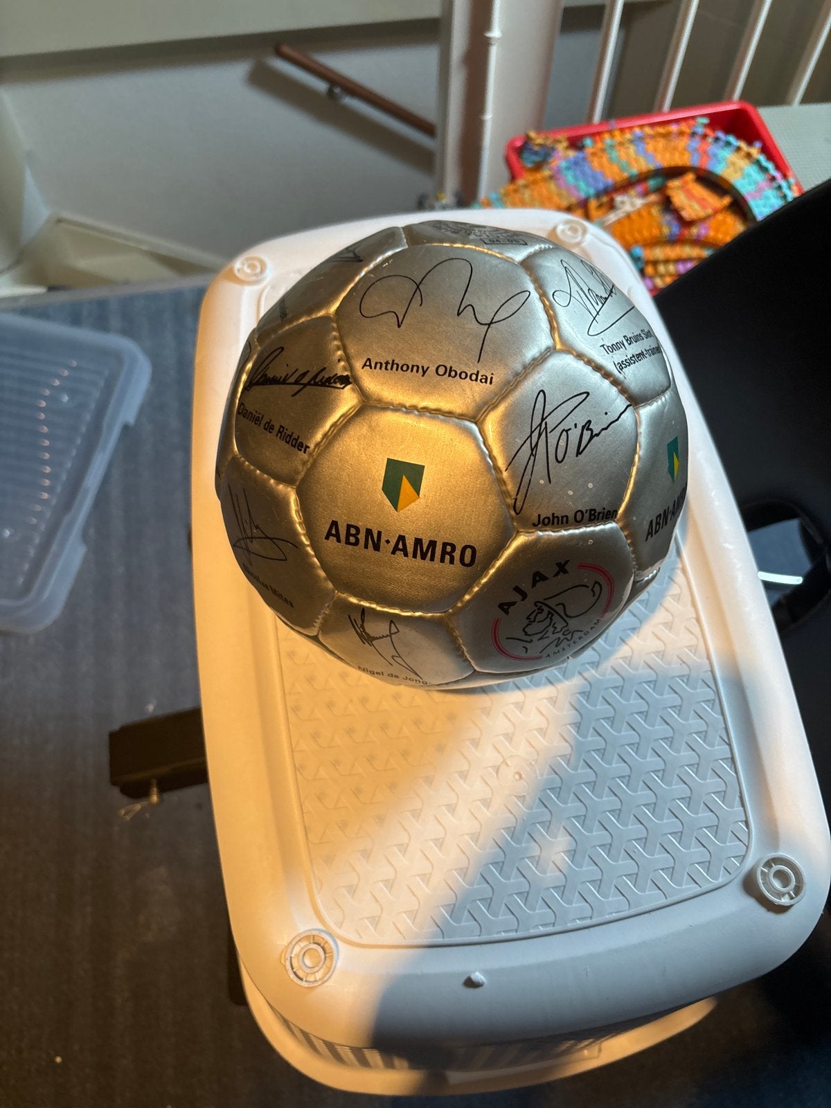 Ajax bal met handtekeningen van spelers, Ophalen, Zo goed als nieuw, Bal