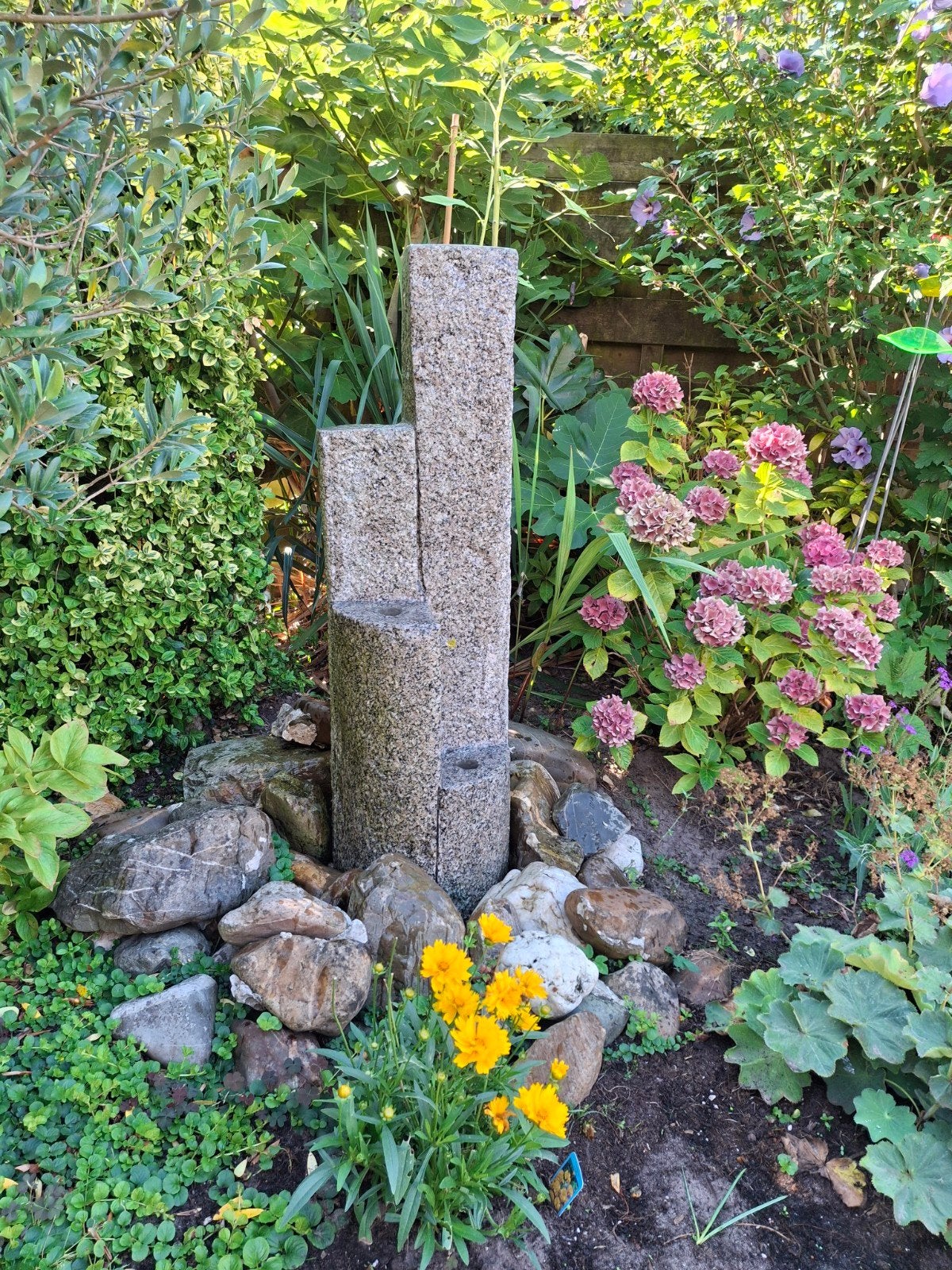 waterornament incl pomp en rooster, Ophalen, Gebruikt, Beton, Waterornament