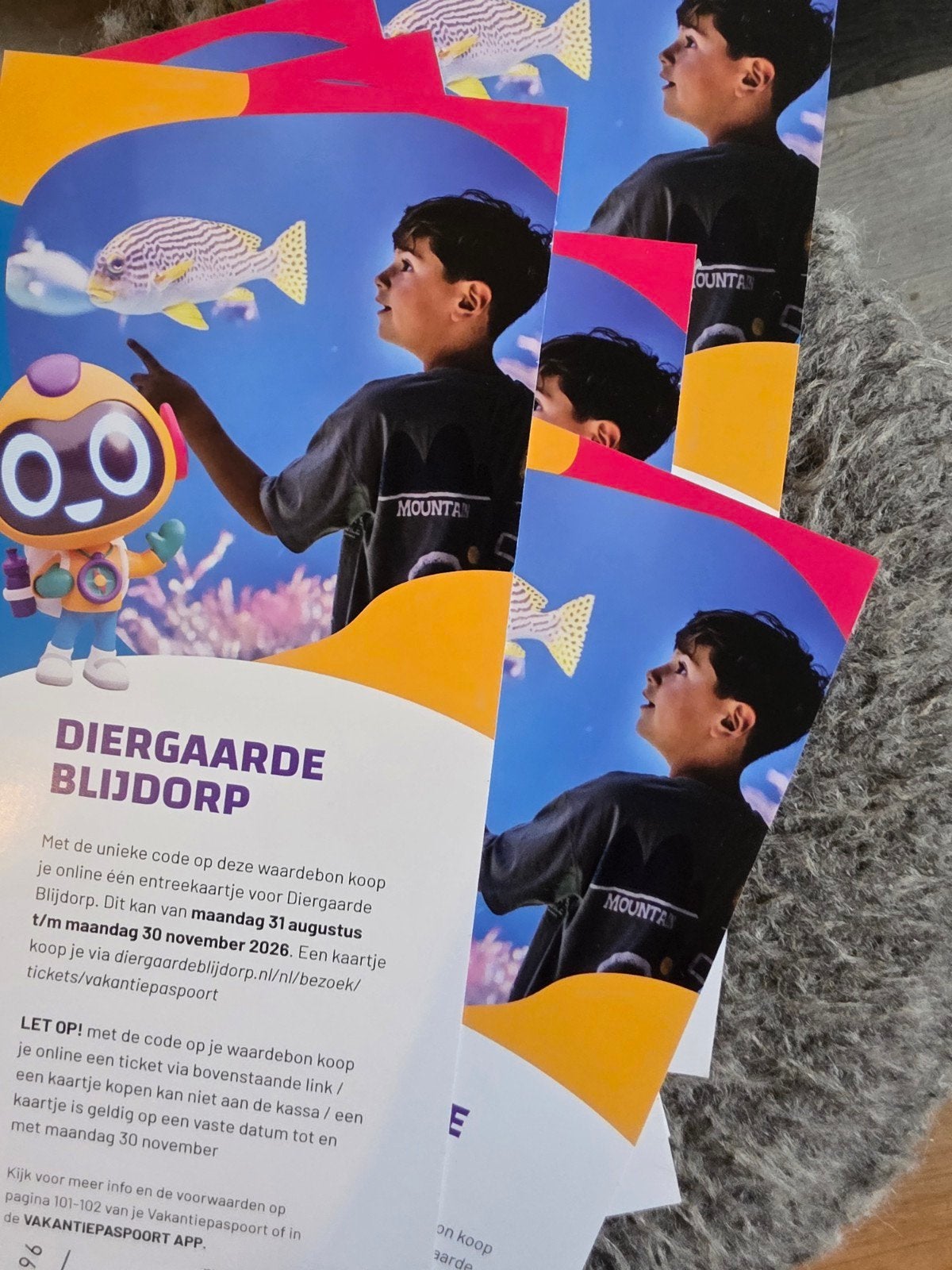 nog 1 tickets diergaarde blijdorp, Drie personen of meer, Ticket of Toegangskaart