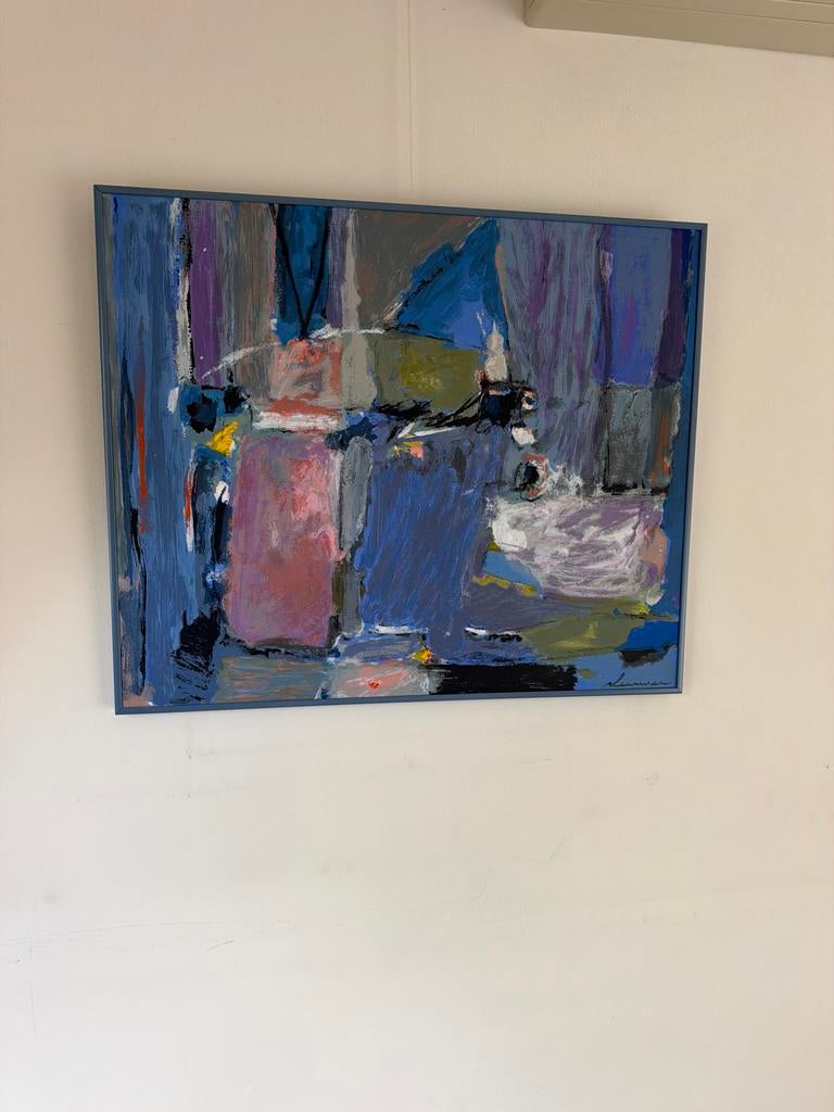 Abstract Schilderij Wil van Leeuwen, Ophalen of Verzenden