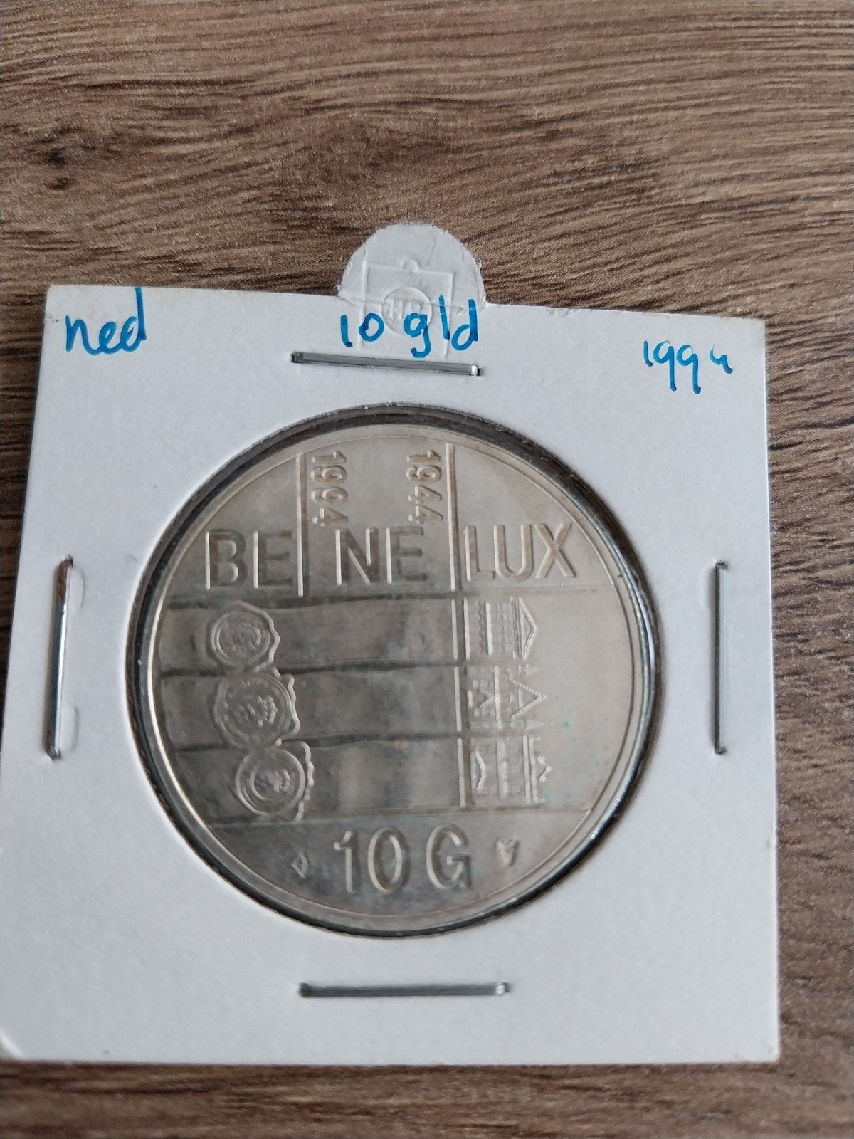 Zilveren 10 Gulden Benelux munt 1994, Koningin Beatrix, Zilver, Ophalen of Verzenden, Losse munt