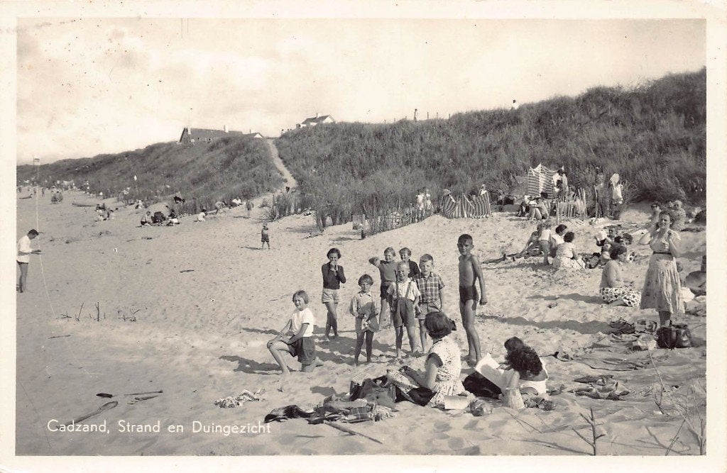 761 Cadzand - Strand en Duingezicht, Ophalen of Verzenden, 1940 tot 1960, Gelopen, Zeeland