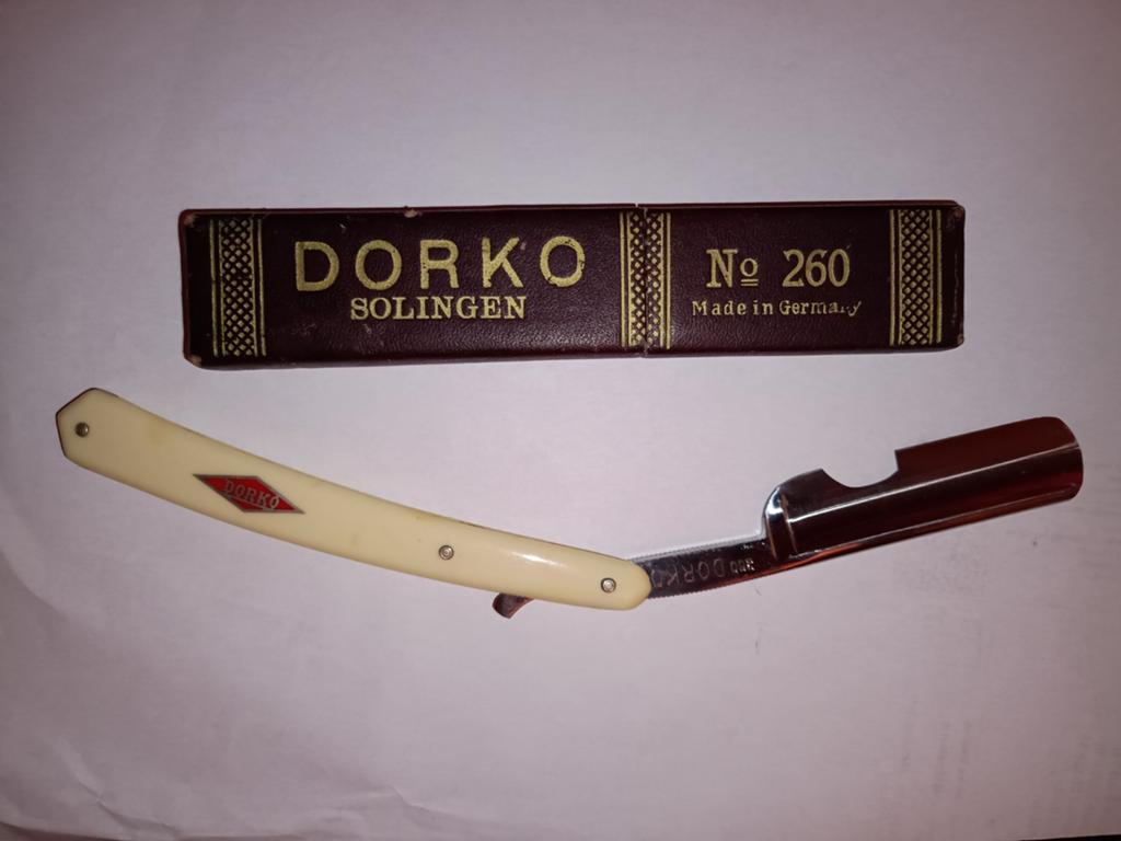 Scheermes Dorko Solingen No 260 beschadigd lemmet, Ophalen of Verzenden, Gebruikt, Overige typen