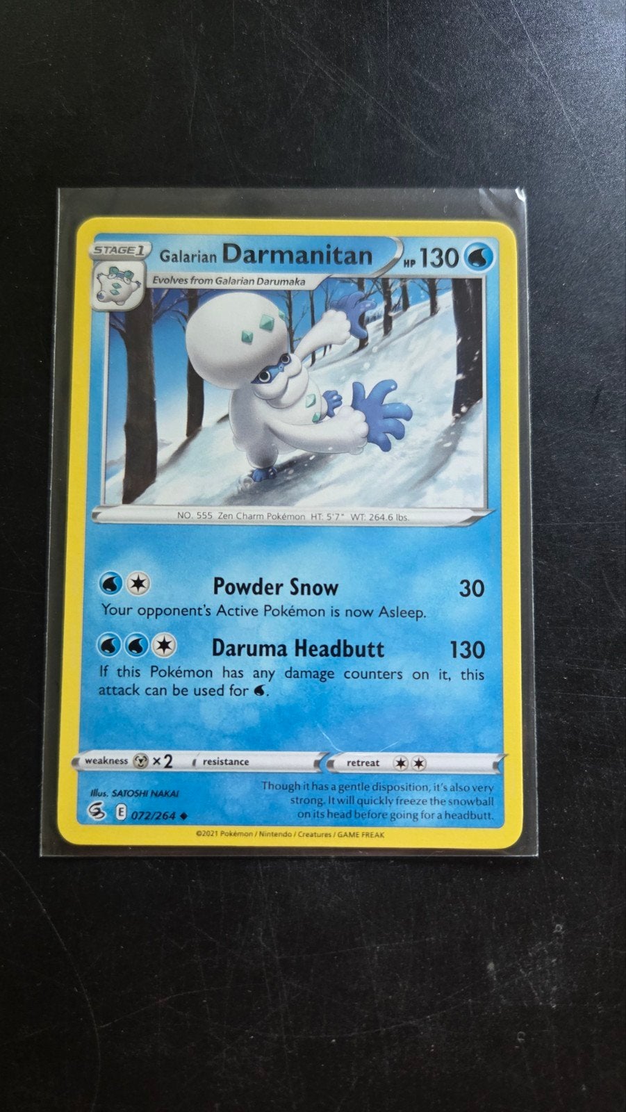 Galarian Darmanitan 072/264 - Fusion Strike Pokémon Kaart, Verzenden, Zo goed als nieuw, Losse kaart