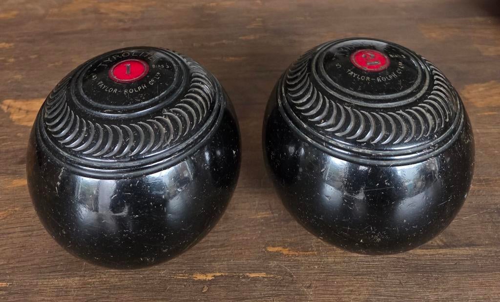 Vintage Tyrolite Taylor-Rolph bowls, Sport en Fitness, Ophalen of Verzenden, Gebruikt, Bal