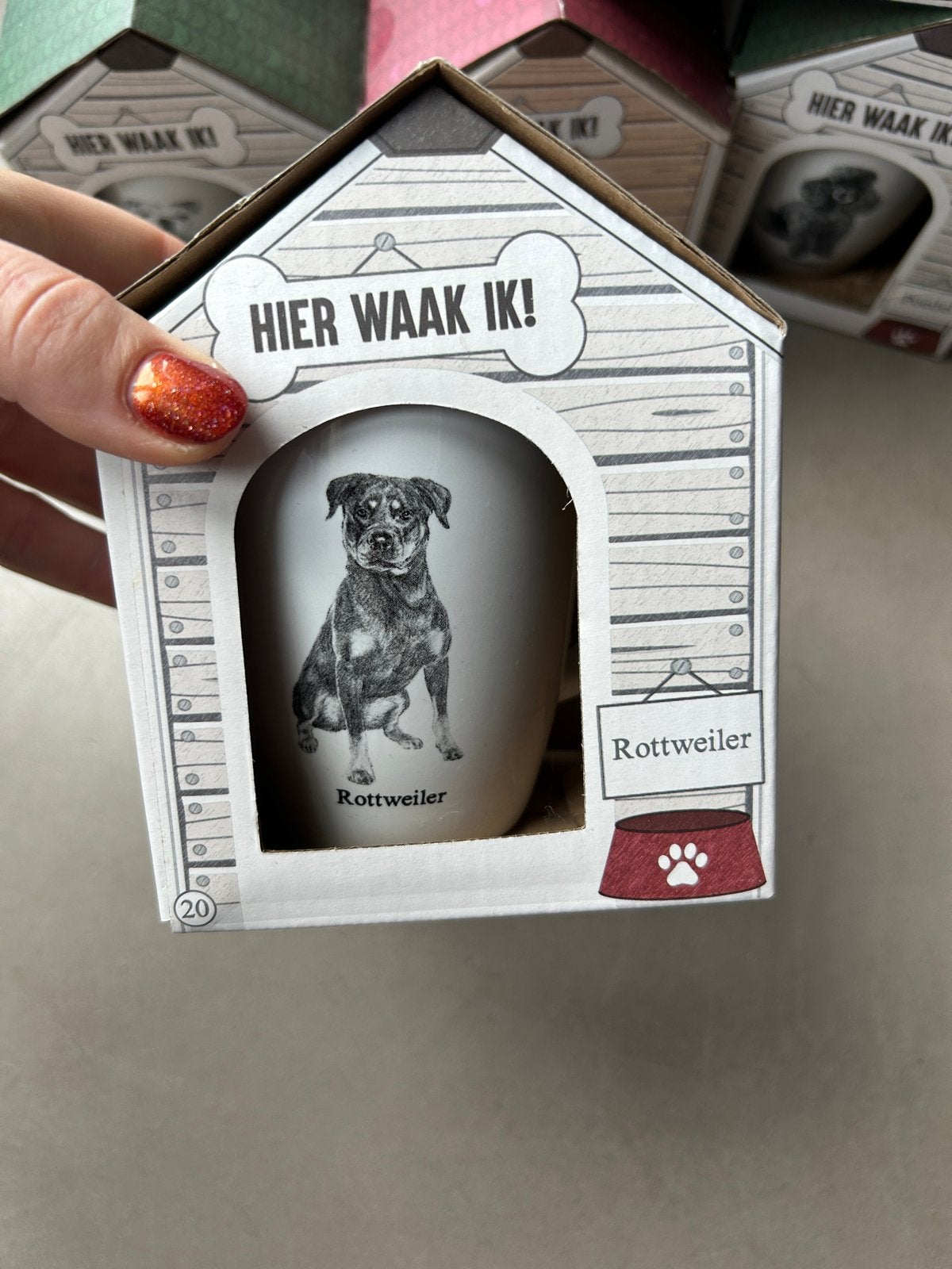 Diverse 'Hier waak ik!' mokken - Nieuw, Ophalen of Verzenden, Nieuw, Keramiek, Mok