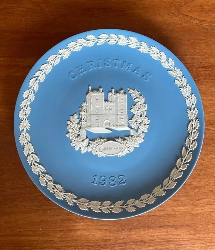 Wedgwood Jasperware Christmas bord 1982, Ophalen of Verzenden, Zo goed als nieuw