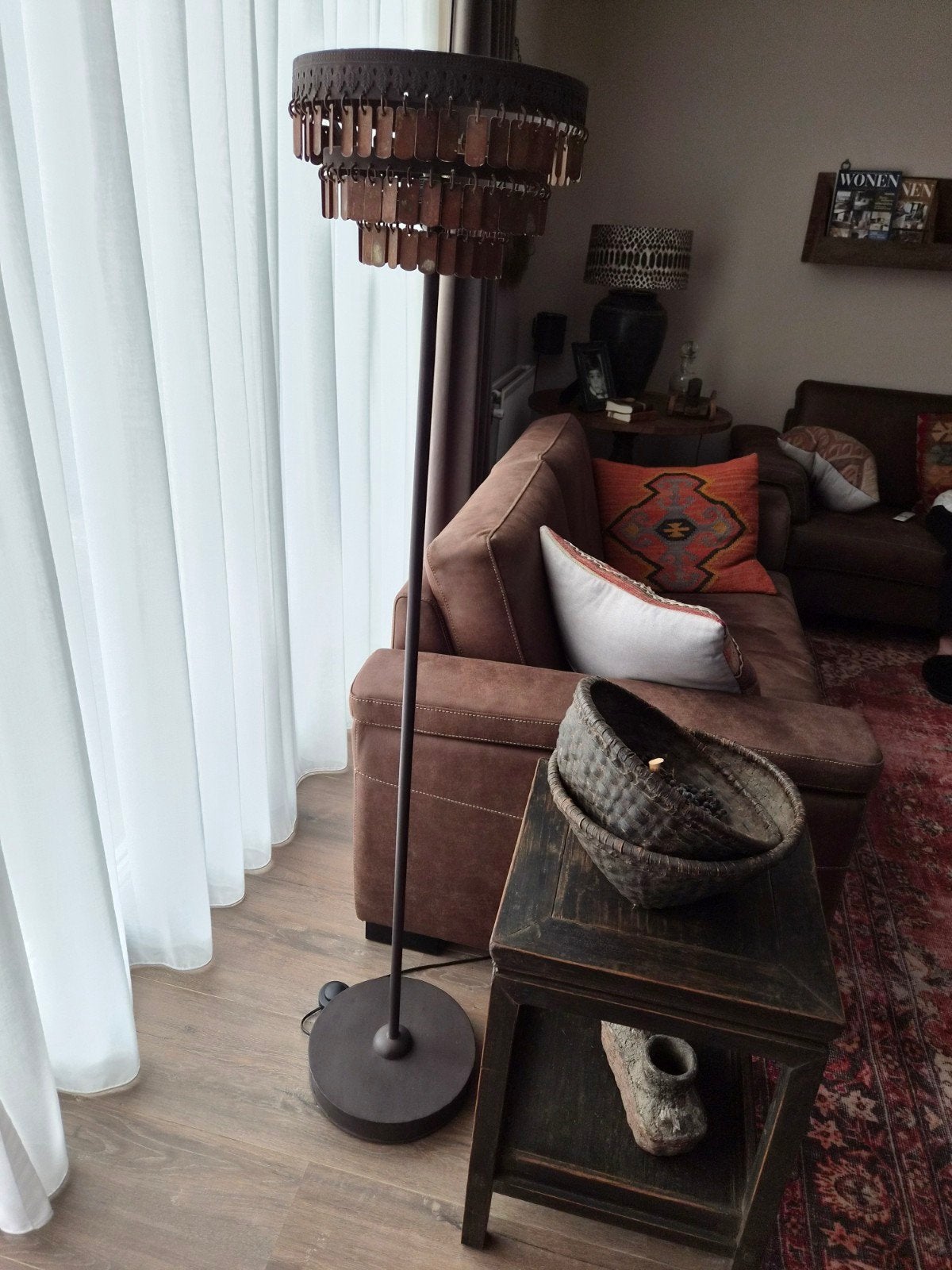 originele hoffz gudha vloerlamp h145 x b31, Ophalen, 100 tot 150 cm, E27 (groot), Zo goed als nieuw