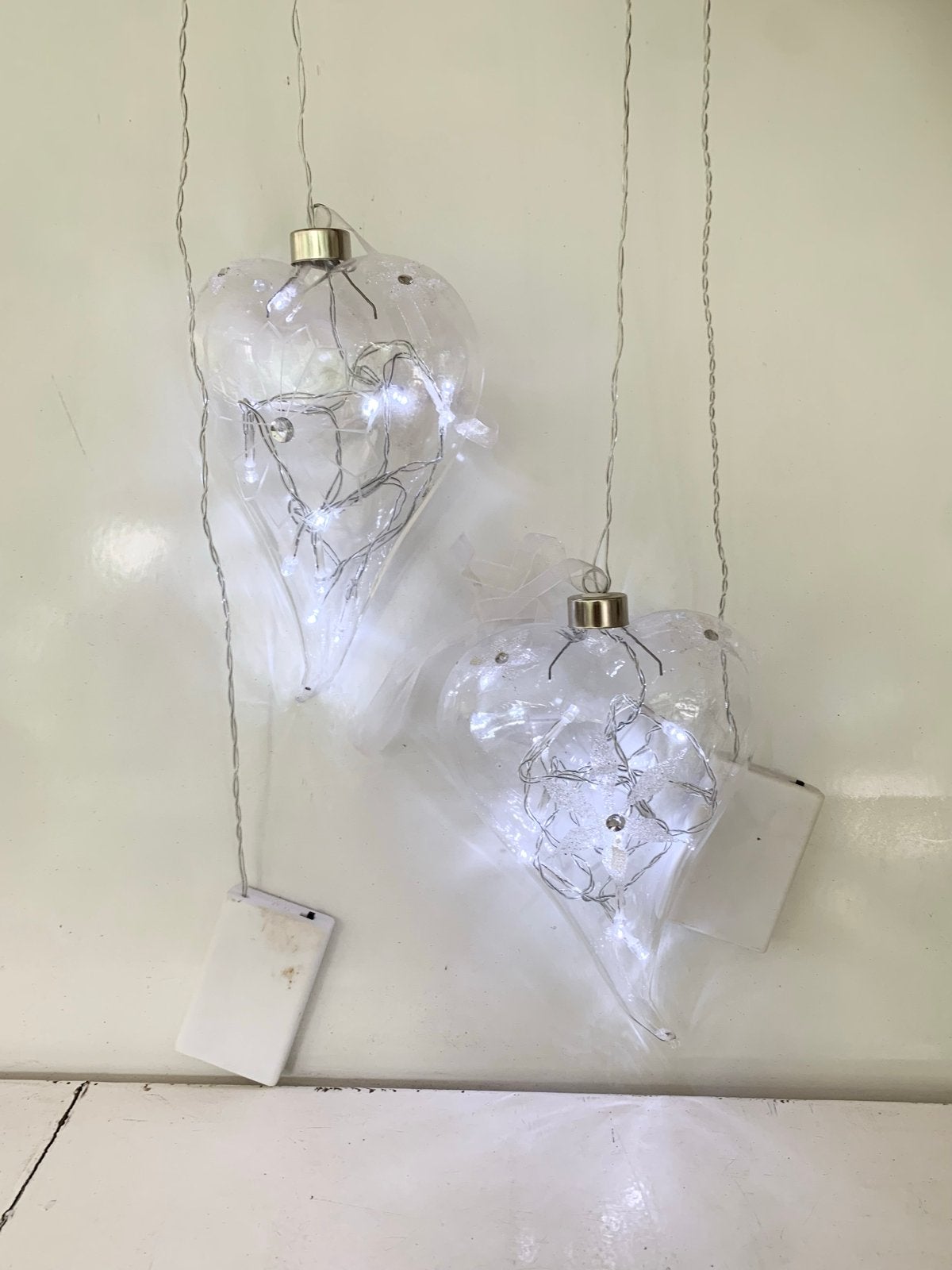 2 SIA kerstversiering met verlichting hart, Ophalen of Verzenden