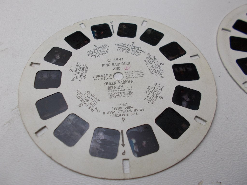 1961 Viewmaster 3 REELS.  BELGIUM THE ROYAL WEDDING., Ophalen of Verzenden