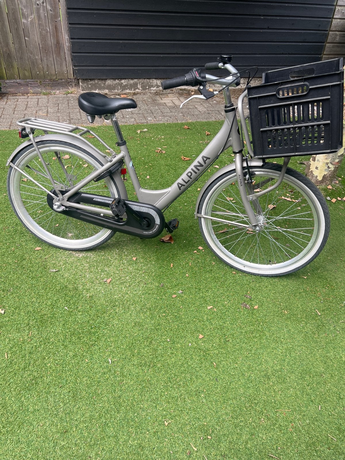 Alpina fiets met mandje, Velgrem, 50 tot 53 cm, Ophalen, Overige merken