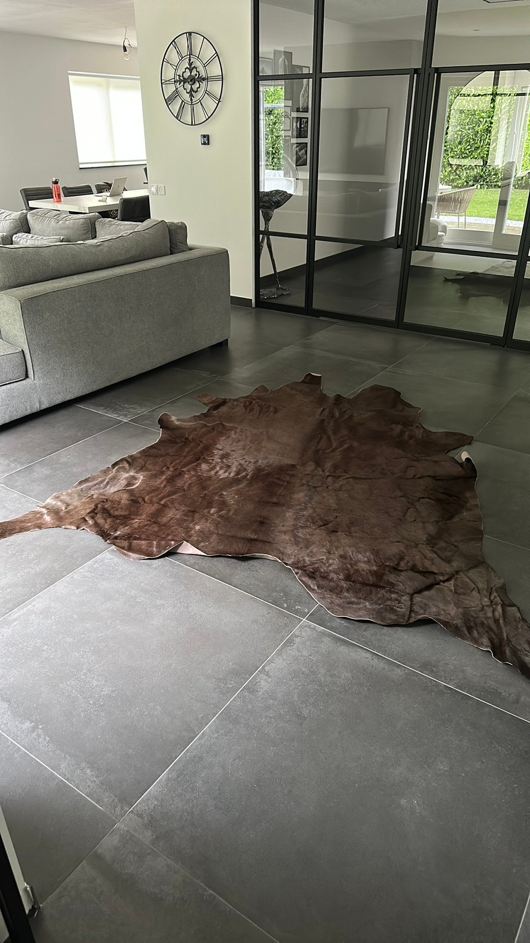 Donkerbruine koeienhuid – netjes & decoratief vloerkleed, Ophalen of Verzenden, Rechthoekig, 200 cm of meer