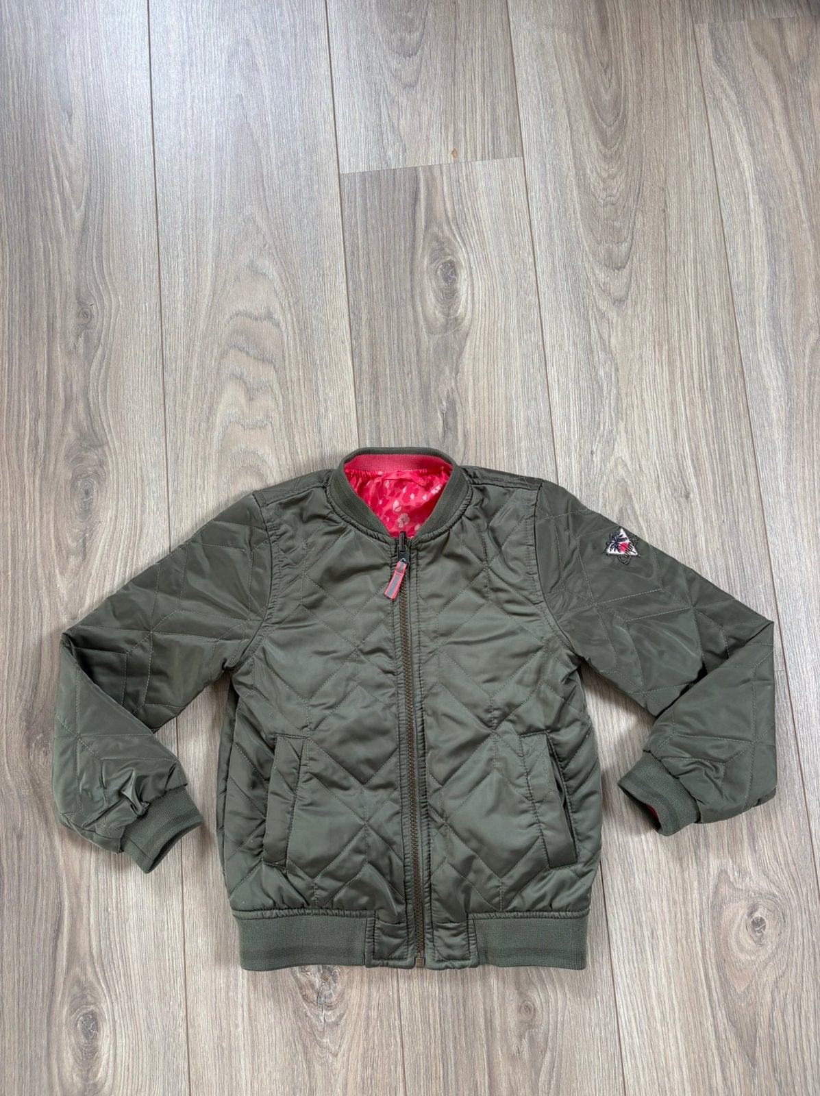 Mooi reversible WE Fashion jack - maat 128, Ophalen of Verzenden, Zo goed als nieuw, Meisje, Jas