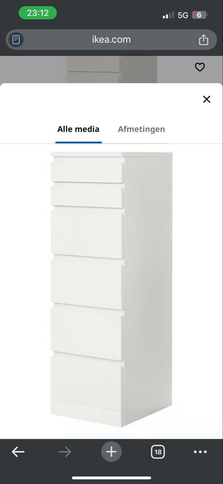 IKEA Ladekast met 6 lades - zsm afhalen, 5 laden of meer, Ophalen, Gebruikt, Overige houtsoorten