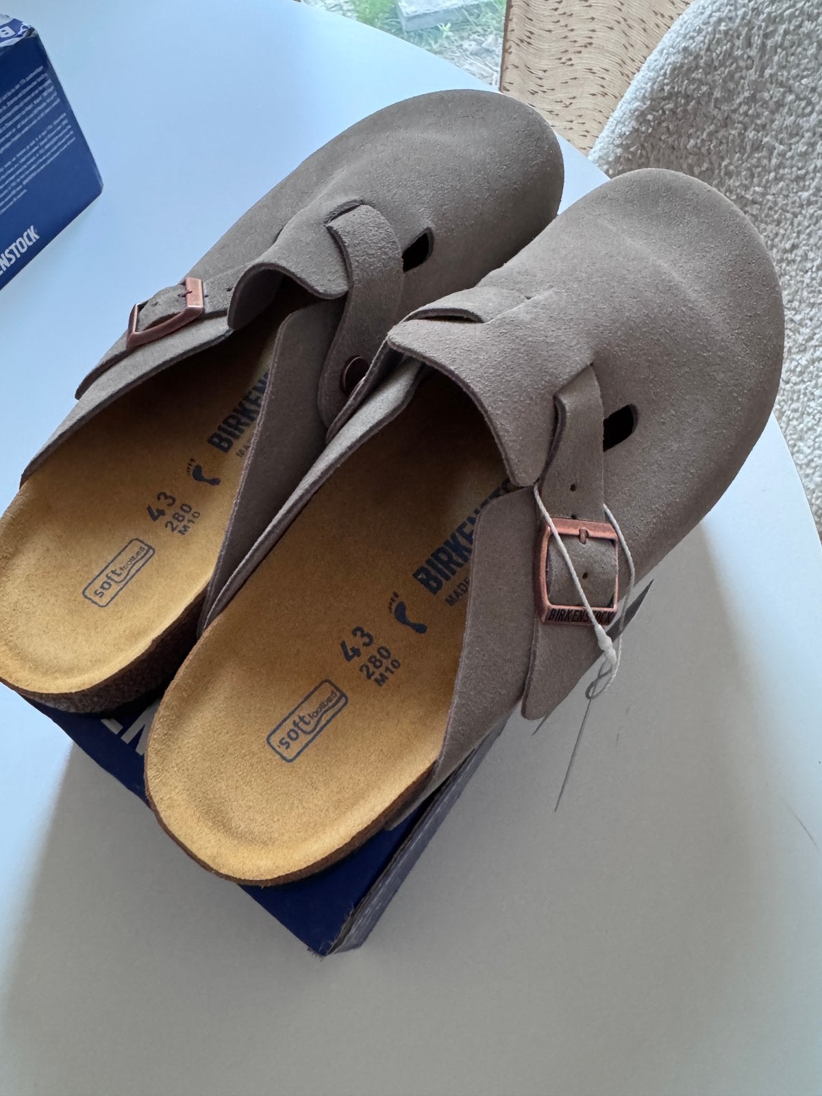 Birkenstock Boston Taupe maat 43 Regular Fit – Nieuw, Ophalen of Verzenden, Nieuw, Overige kleuren