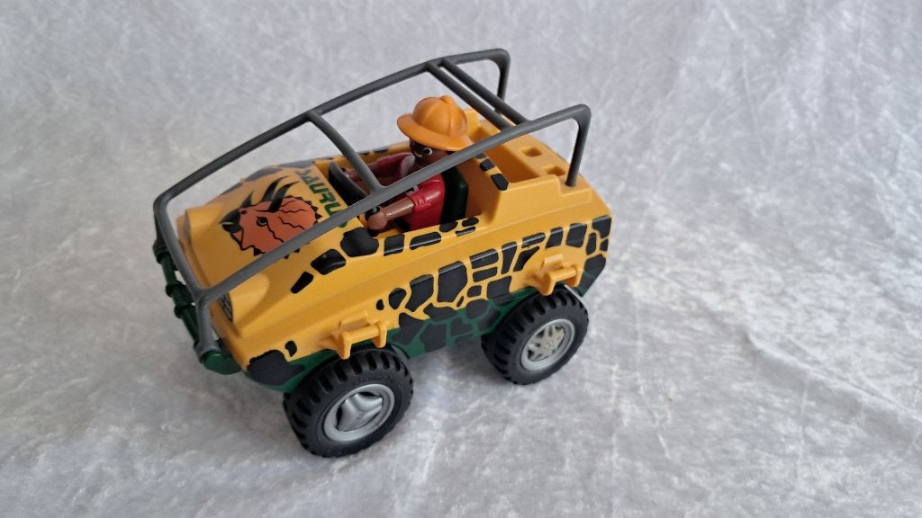 z.g.a.n Dinosaurus jeep, Playmobil, auto, dino safari, Ophalen of Verzenden, Zo goed als nieuw, Losse onderdelen, Voertuig