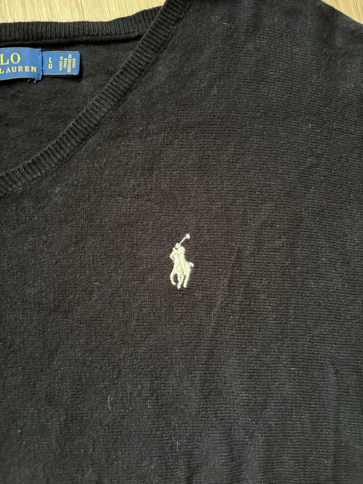 Polo Ralph Lauren | V-hals | long sleeve | zwart | maat L, Kleding | Dames, Truien en Vesten, Ophalen of Verzenden, Zo goed als nieuw