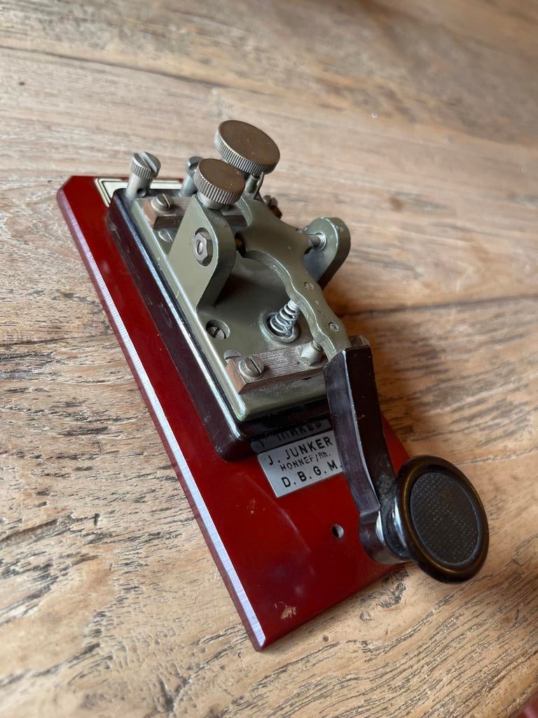 Antieke J. Junker Morse Code Sleutel - Honnef/Rh. D.B.G.M., Ophalen of Verzenden