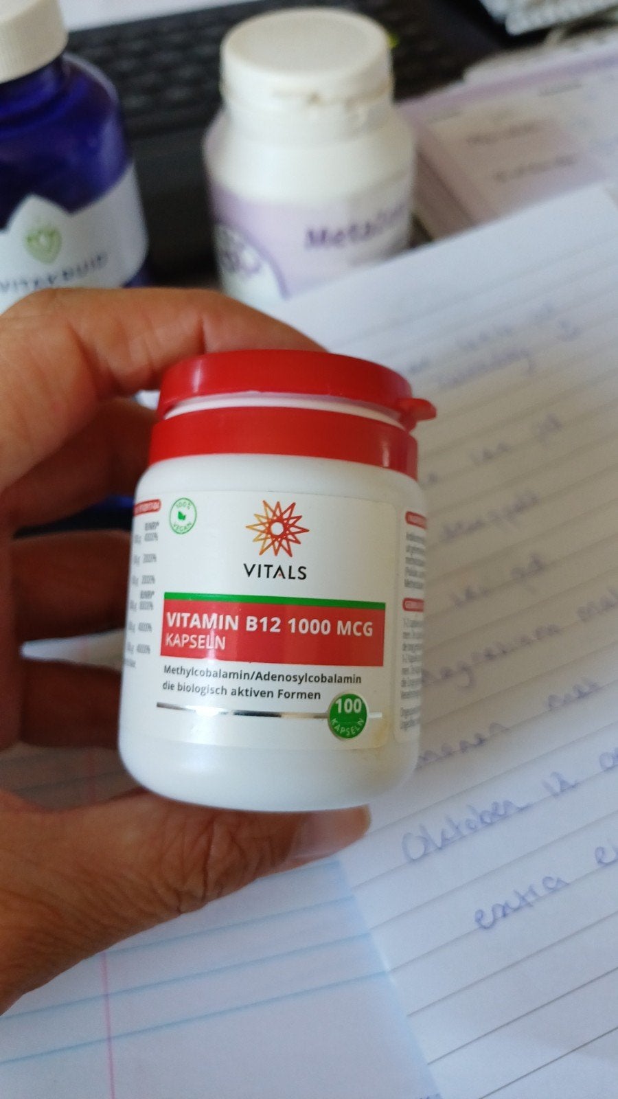 Vitals Vitamine B12 1000 mcg Kapseln - 100 stuks, Ophalen of Verzenden, Nieuw, Overige typen