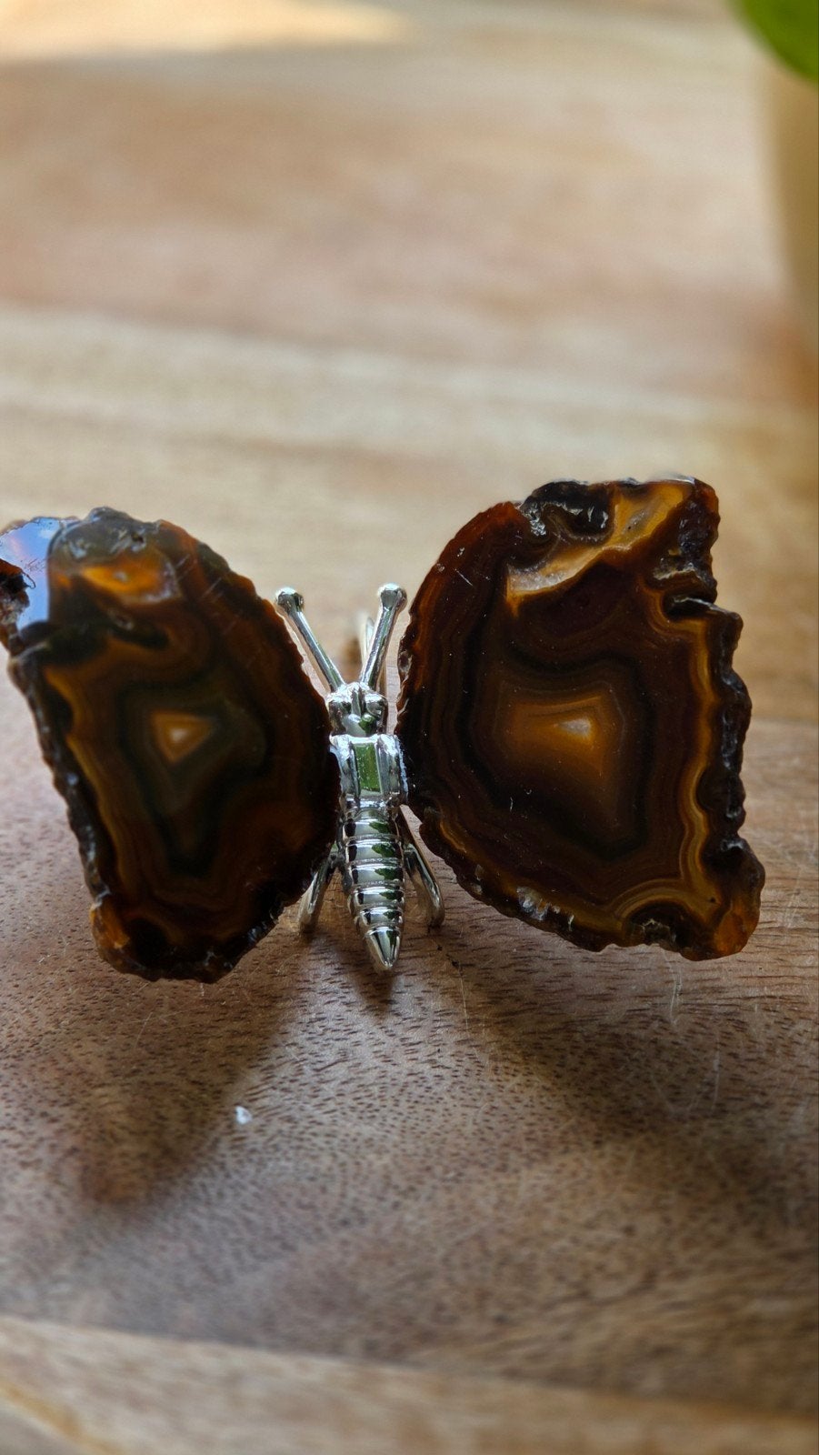 Agaat Vlinder - Decoratief object van natuursteen, Ophalen of Verzenden
