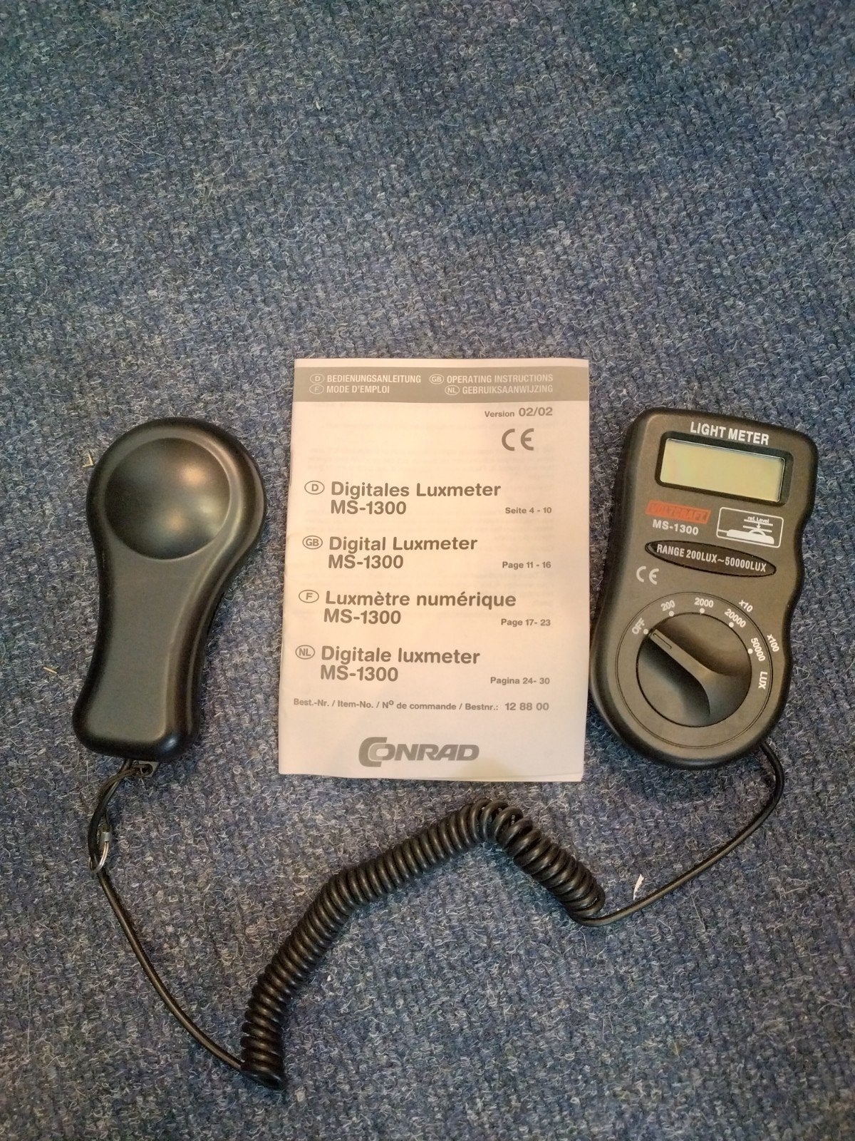 Voltkraft MS-1300 Digitale Luxmeter Lichtmeter, Ophalen of Verzenden, Gebruikt, Licht