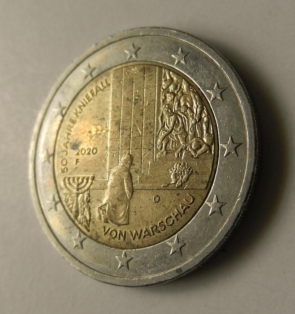 Duitsland 2 euro 2020 F - Knieval van Warschau -, Postzegels en Munten, Munten | Europa | Euromunten, Verzenden, Duitsland, 2 euro