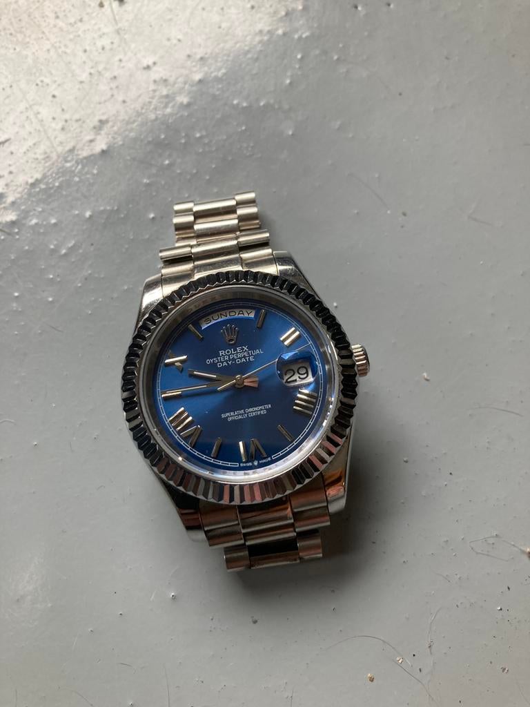 Rolex oyster perpetual day-date, Sieraden, Tassen en Uiterlijk, Horloges | Heren, Ophalen, Zo goed als nieuw, Staal, Rolex